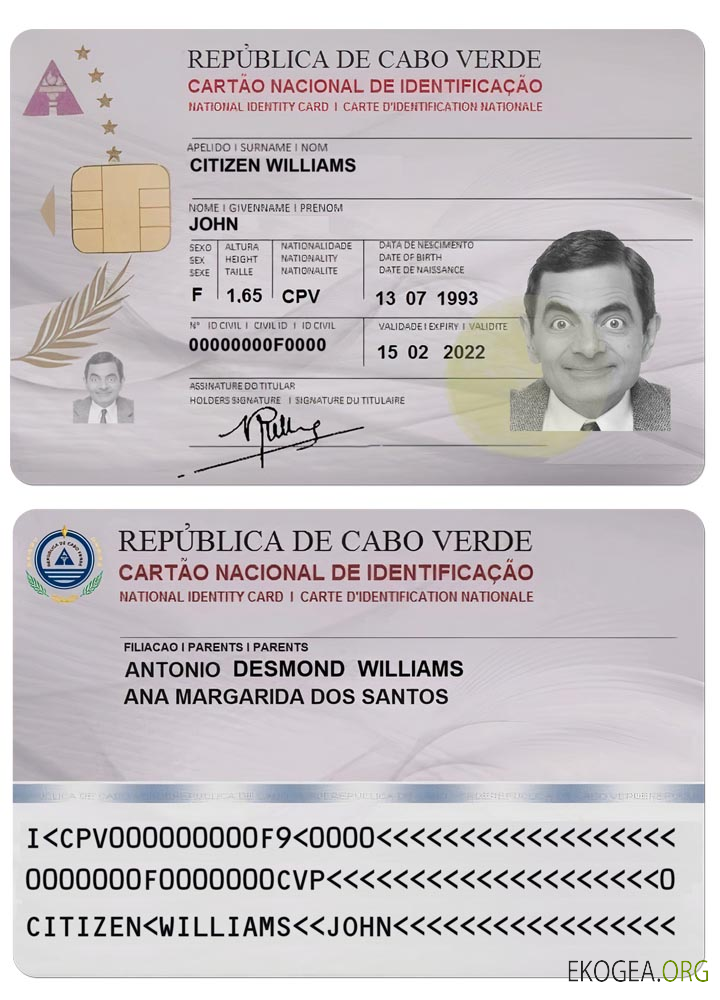 Carte d'identité du CABO VERT